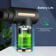 LCD Portable Mini Massage Gun Rechargeable 6 Speed Massager Muscle Relaxation