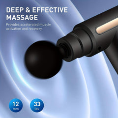 LCD Portable Mini Massage Gun Rechargeable 6 Speed Massager Muscle Relaxation