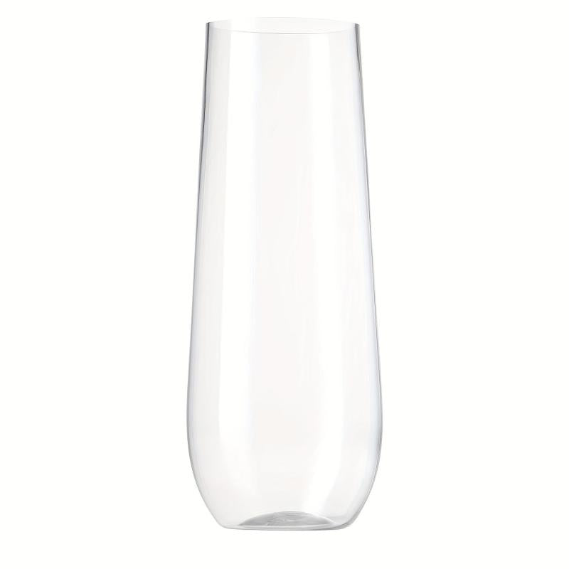 4pcs Unbreakable 9oz Stemless Champagne Flutes Clear Plastic Wine Glasses