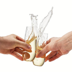 4pcs Unbreakable 9oz Stemless Champagne Flutes Clear Plastic Wine Glasses