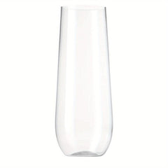 4pcs Unbreakable 9oz Stemless Champagne Flutes Clear Plastic Wine Glasses