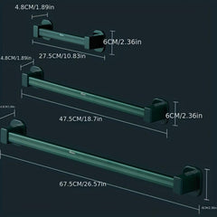 Multifunctional Punch Towel Bar for Bathroom Storage