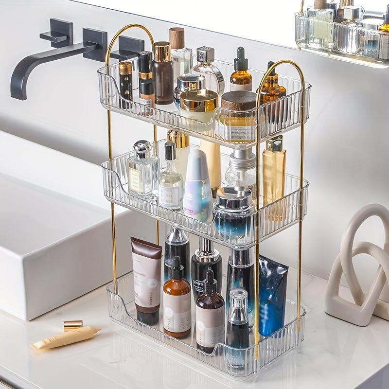 High Transparent Cosmetic Storage Rack for Makeup Table