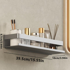 Wall Mounted Bathroom Storage Rack Shampoo Shower Gel Holder Organizer