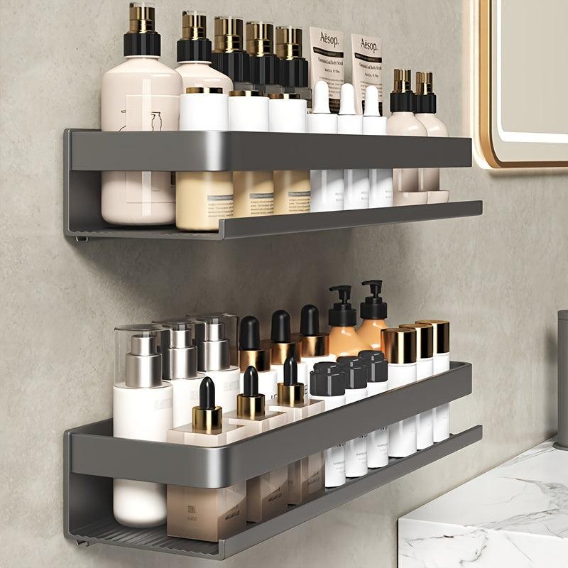 Wall Mounted Bathroom Storage Rack Shampoo Shower Gel Holder Organizer
