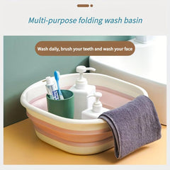 3pcs Foldable Washbasin Vegetable Wash Basin Plastic Foot Wash Basin