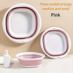3pcs Foldable Washbasin Vegetable Wash Basin Plastic Foot Wash Basin