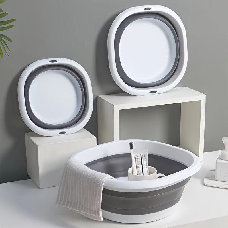 3pcs Foldable Washbasin Vegetable Wash Basin Plastic Foot Wash Basin