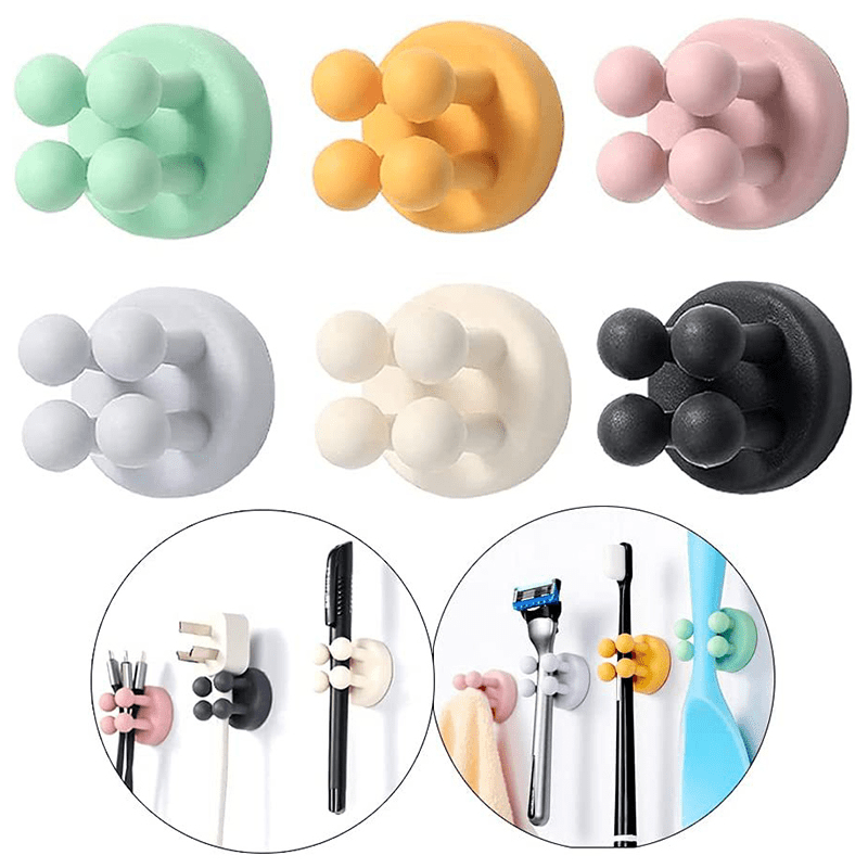 Silicone Toothbrush Holder Wall Mounted Single Hook