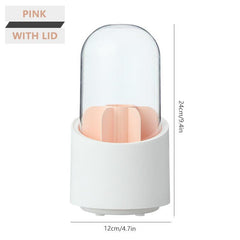 360 Rotating Makeup Brush Storage Box Portable Desktop Organizer