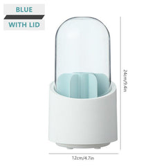 360 Rotating Makeup Brush Storage Box Portable Desktop Organizer