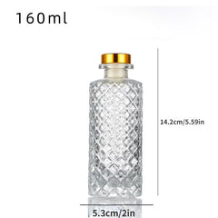 Vintage Glass Aromatherapy Bottle Empty Clear Glass Diffuser Bottles