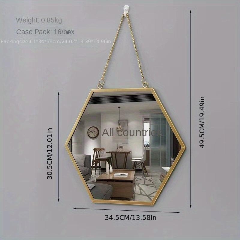 Modern Iron Wall Mirror Bathroom Dormitory Makeup Mirror