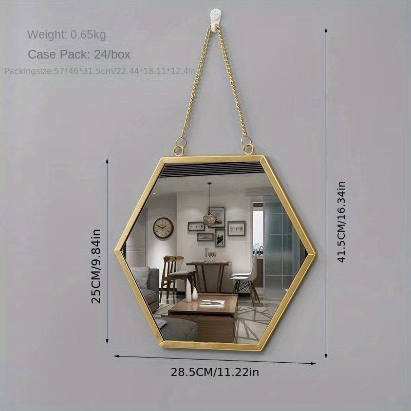 Modern Iron Wall Mirror Bathroom Dormitory Makeup Mirror