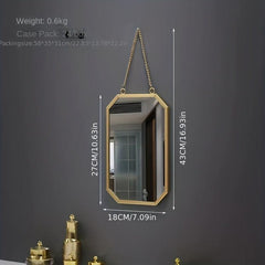 Modern Iron Wall Mirror Bathroom Dormitory Makeup Mirror