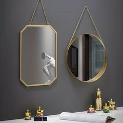 Modern Iron Wall Mirror Bathroom Dormitory Makeup Mirror