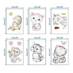 1pc Cartoon Kitten Toilet Stickers Self Adhesive Bathroom Decor