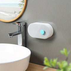 Wall Mounted Soap Dish With Lid Drain Soap Holder, Bathroom Accessories