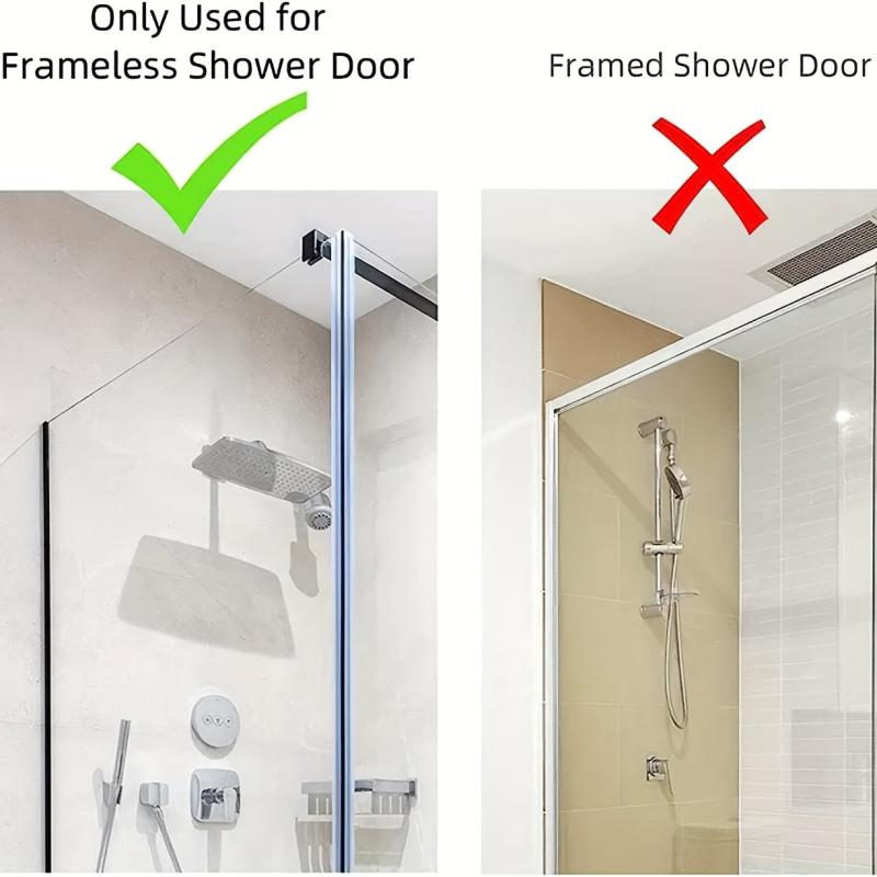 2Pcs Stainless Steel Shower Door Hooks Towel Hooks Bathroom Accessories