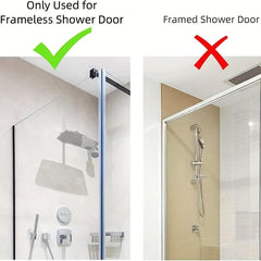 2Pcs Stainless Steel Shower Door Hooks Towel Hooks Bathroom Accessories