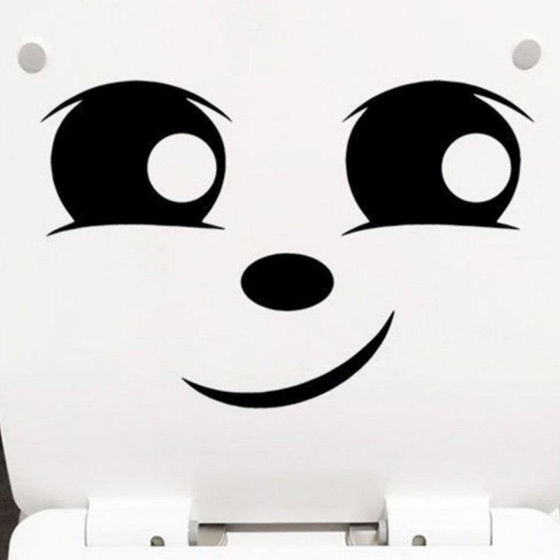 Funny Expression Toilet Lid Stickers Bathroom Decor
