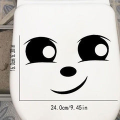 Funny Expression Toilet Lid Stickers Bathroom Decor