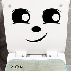 Funny Expression Toilet Lid Stickers Bathroom Decor