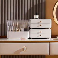Large Capacity Cosmetics Storage Box Desktop Drawer Dustproof Rack