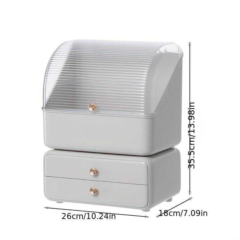 Large Capacity Cosmetics Storage Box Desktop Drawer Dustproof Rack