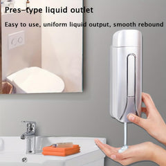 400ml Wall Soap Dispenser Manual Press Hand Sanitizer Shampoo Shower Gel