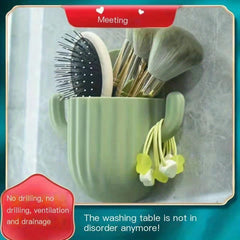 Double Hook Cactus Storage Rack Wall Mounted for Bathroom Accessories
