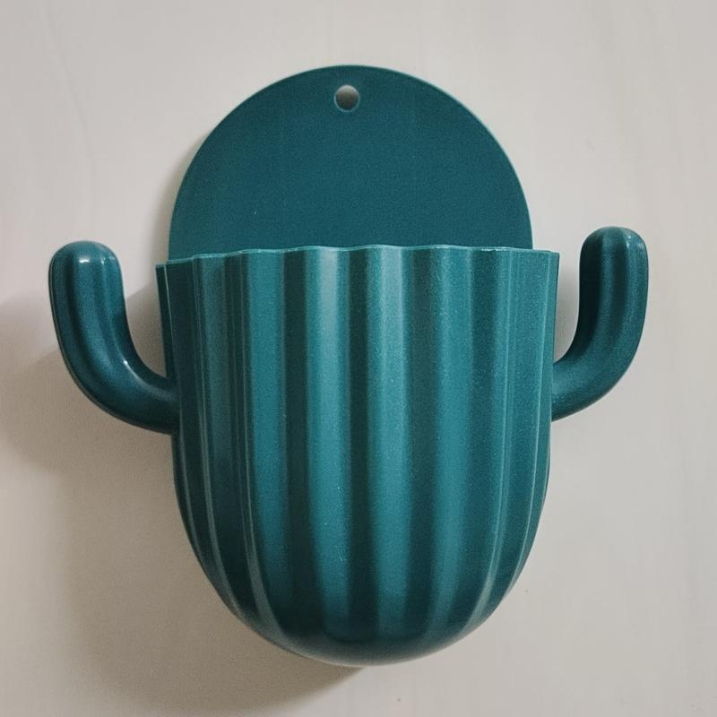 Double Hook Cactus Storage Rack Wall Mounted for Bathroom Accessories