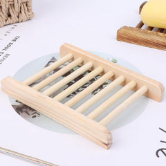 Stylish Wooden Soap Dish Tray Rack - Organize Your Soap in Style