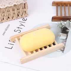 Stylish Wooden Soap Dish Tray Rack - Organize Your Soap in Style