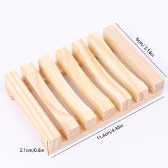 Stylish Wooden Soap Dish Tray Rack - Organize Your Soap in Style