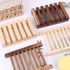 Stylish Wooden Soap Dish Tray Rack - Organize Your Soap in Style