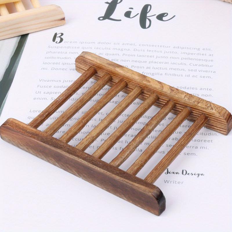 Stylish Wooden Soap Dish Tray Rack - Organize Your Soap in Style