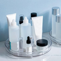 Transparent Rotating Cosmetic Rack Storage Tray Multifunctional Organizer