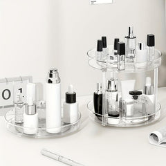 Transparent Rotating Cosmetic Rack Storage Tray Multifunctional Organizer