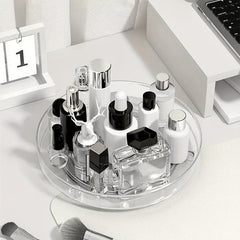 Transparent Rotating Cosmetic Rack Storage Tray Multifunctional Organizer