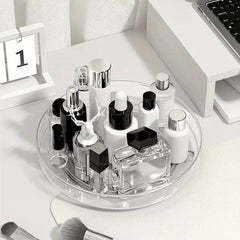 Transparent Rotating Cosmetic Rack Storage Tray Multifunctional Organizer