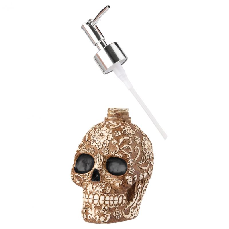 Skull Head Soap Dispenser 300ML Vintage Lotion Shower Gel Pump Bathroom Shampoo