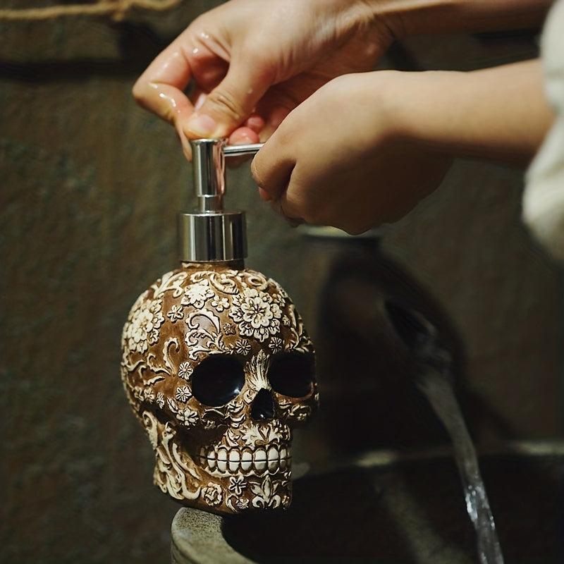 Skull Head Soap Dispenser 300ML Vintage Lotion Shower Gel Pump Bathroom Shampoo