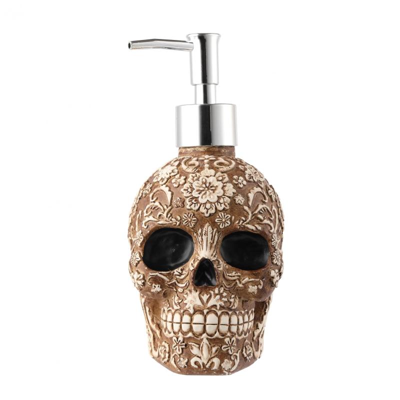 Skull Head Soap Dispenser 300ML Vintage Lotion Shower Gel Pump Bathroom Shampoo