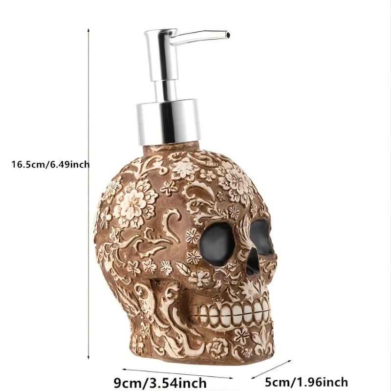 Skull Head Soap Dispenser 300ML Vintage Lotion Shower Gel Pump Bathroom Shampoo