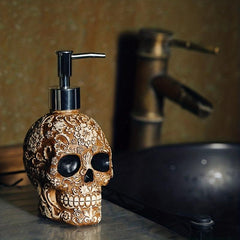 Skull Head Soap Dispenser 300ML Vintage Lotion Shower Gel Pump Bathroom Shampoo