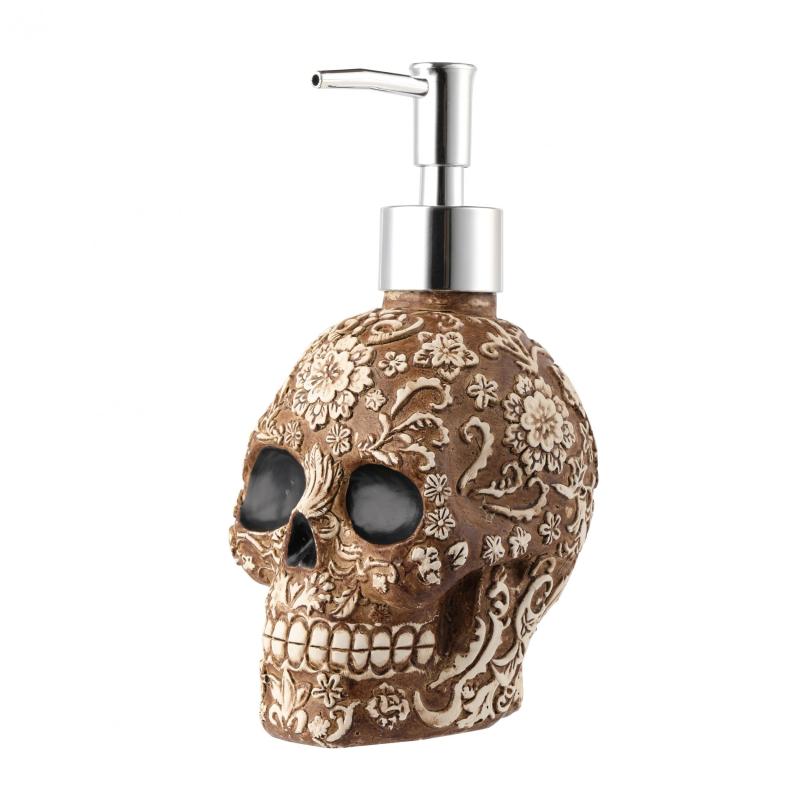 Skull Head Soap Dispenser 300ML Vintage Lotion Shower Gel Pump Bathroom Shampoo