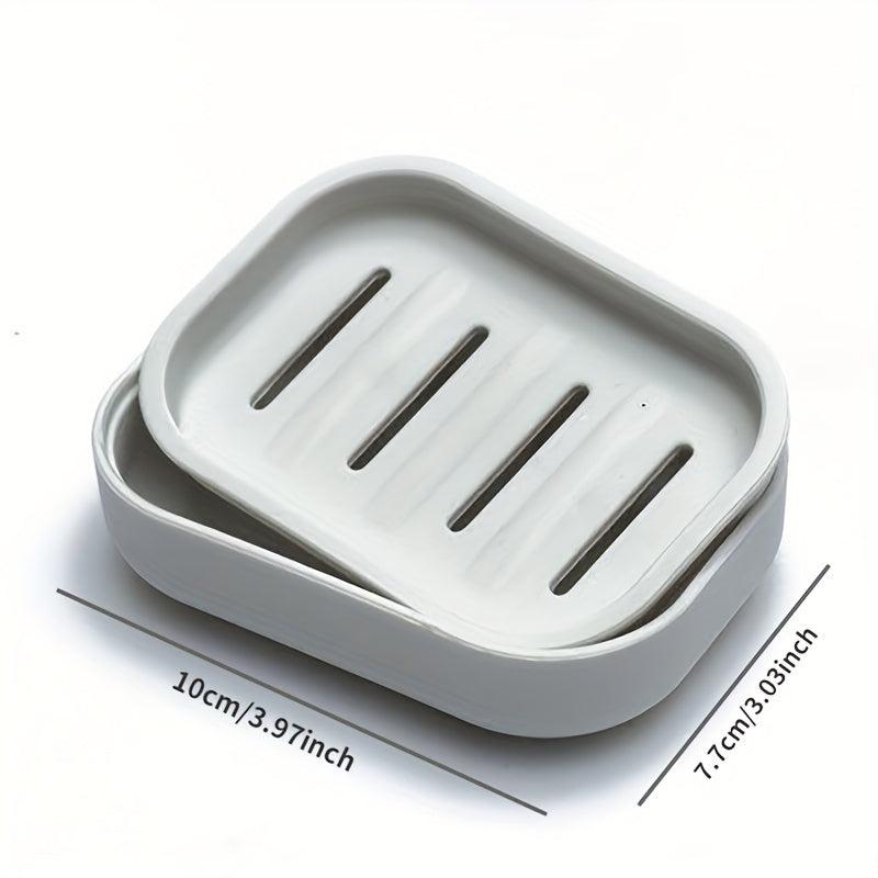 Double Layer Soap Dish Plastic Drain Soap Tray Multifunctional Soap Storage Rack