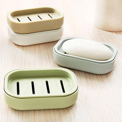 Double Layer Soap Dish Plastic Drain Soap Tray Multifunctional Soap Storage Rack