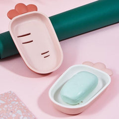 Portable Cartoon Soap Storage Box Household Drain Soap Organizer